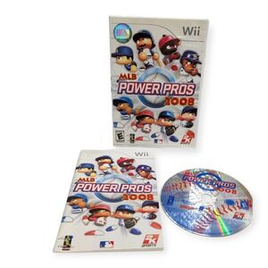 2K Sports MLB Power Pros 2008 Nintendo Wii Everyone White Excellent CIB Baseball